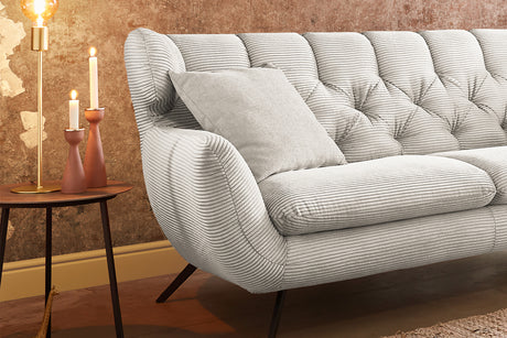 KAWOLA Sofa CHARME Cord cremeweiß