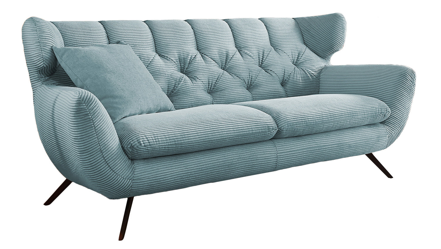 KAWOLA Sofa CHARME Cord hellblau