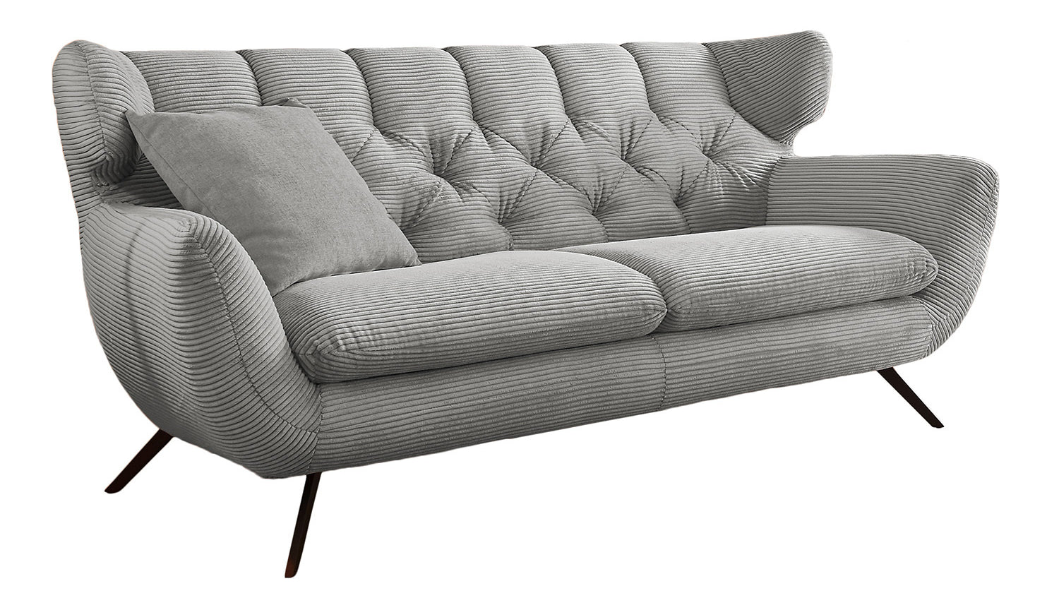 KAWOLA Sofa CHARME Cord hellgrau