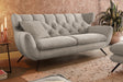 KAWOLA Sofa CHARME Cord steingrau, 2-Sitzer