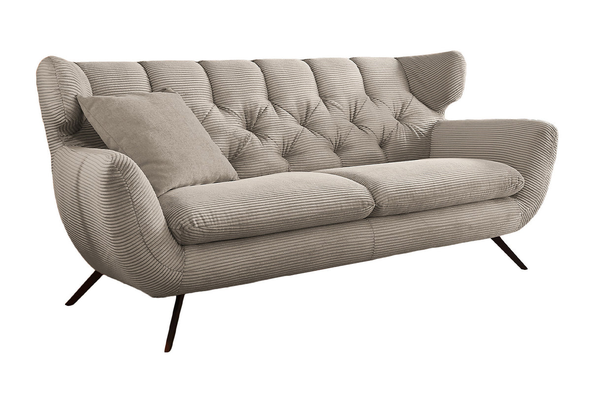 KAWOLA Sofa CHARME Cord steingrau