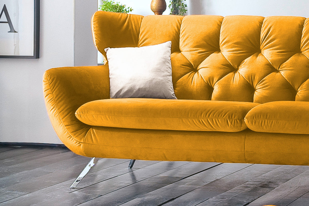 KAWOLA Sofa CHARME Velvet curry