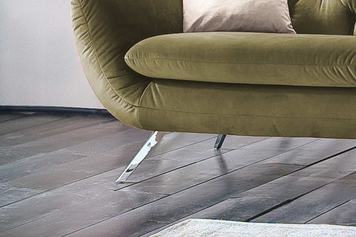 KAWOLA Sofa CHARME Velvet oliv