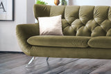 KAWOLA Sofa CHARME Velvet oliv