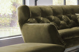 KAWOLA Sofa CHARME Velvet oliv