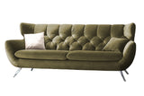 KAWOLA Sofa CHARME Velvet oliv