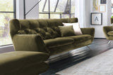 KAWOLA Sofa CHARME Velvet oliv