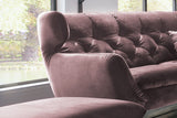 KAWOLA Sofa CHARME Velvet roségrau