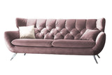 KAWOLA Sofa CHARME Velvet roségrau