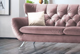 KAWOLA Sofa CHARME Velvet roségrau