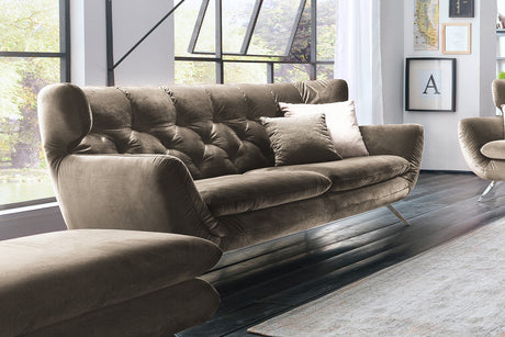 KAWOLA Sofa CHARME Velvet sand