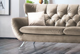 KAWOLA Sofa CHARME Velvet sand