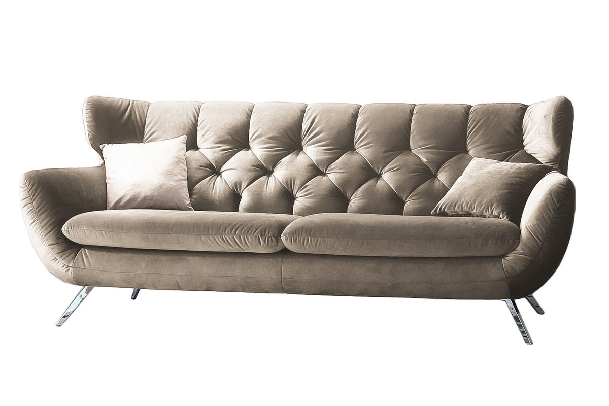 KAWOLA Sofa CHARME Velvet sand