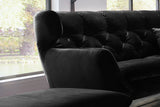 KAWOLA Sofa CHARME Velvet schwarz