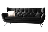 KAWOLA Sofa CHARME Velvet schwarz