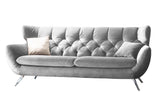 KAWOLA Sofa CHARME Velvet silber