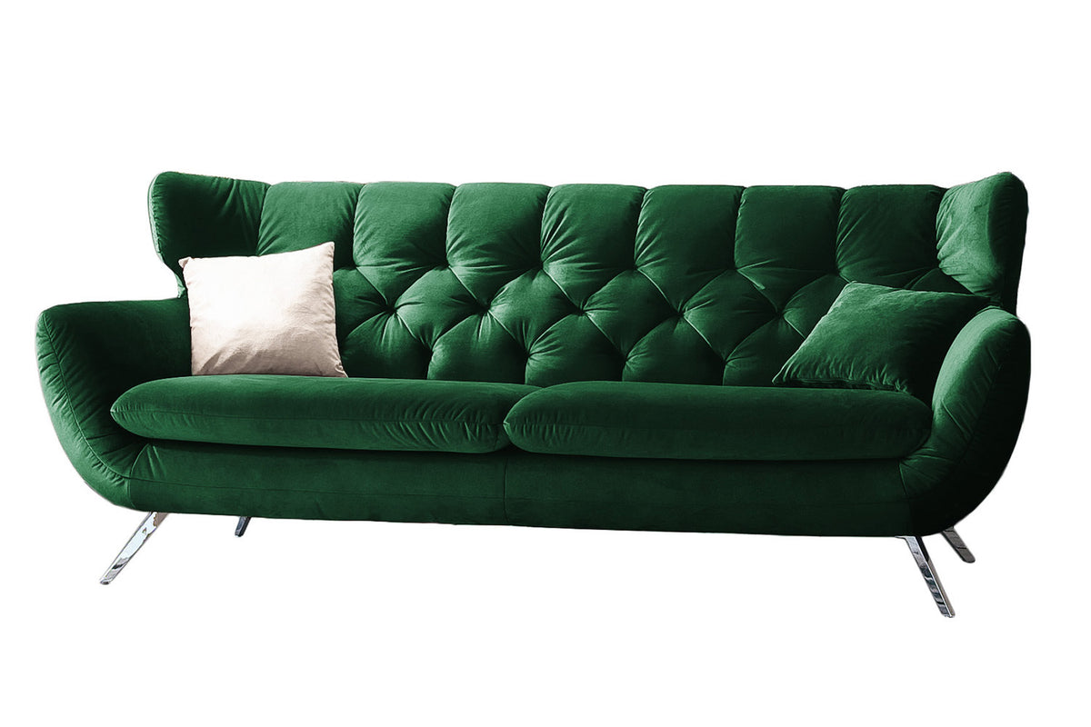 KAWOLA Sofa CHARME Velvet smaragd