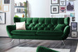 KAWOLA Sofa CHARME Velvet smaragd, 2-Sitzer