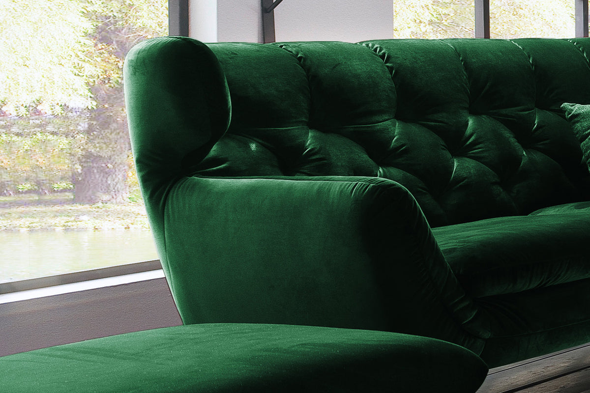 KAWOLA Sofa CHARME Velvet smaragd