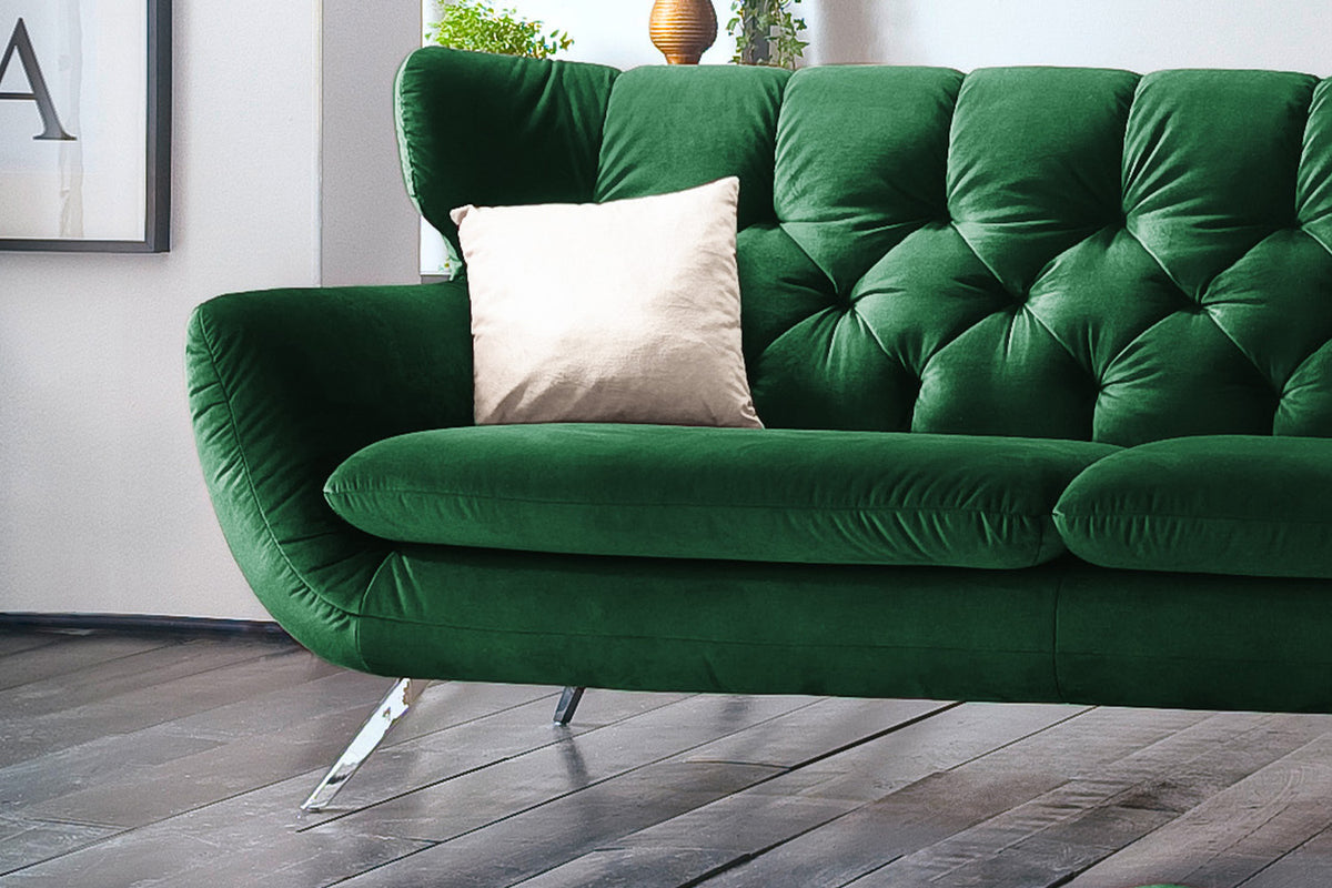KAWOLA Sofa CHARME Velvet smaragd
