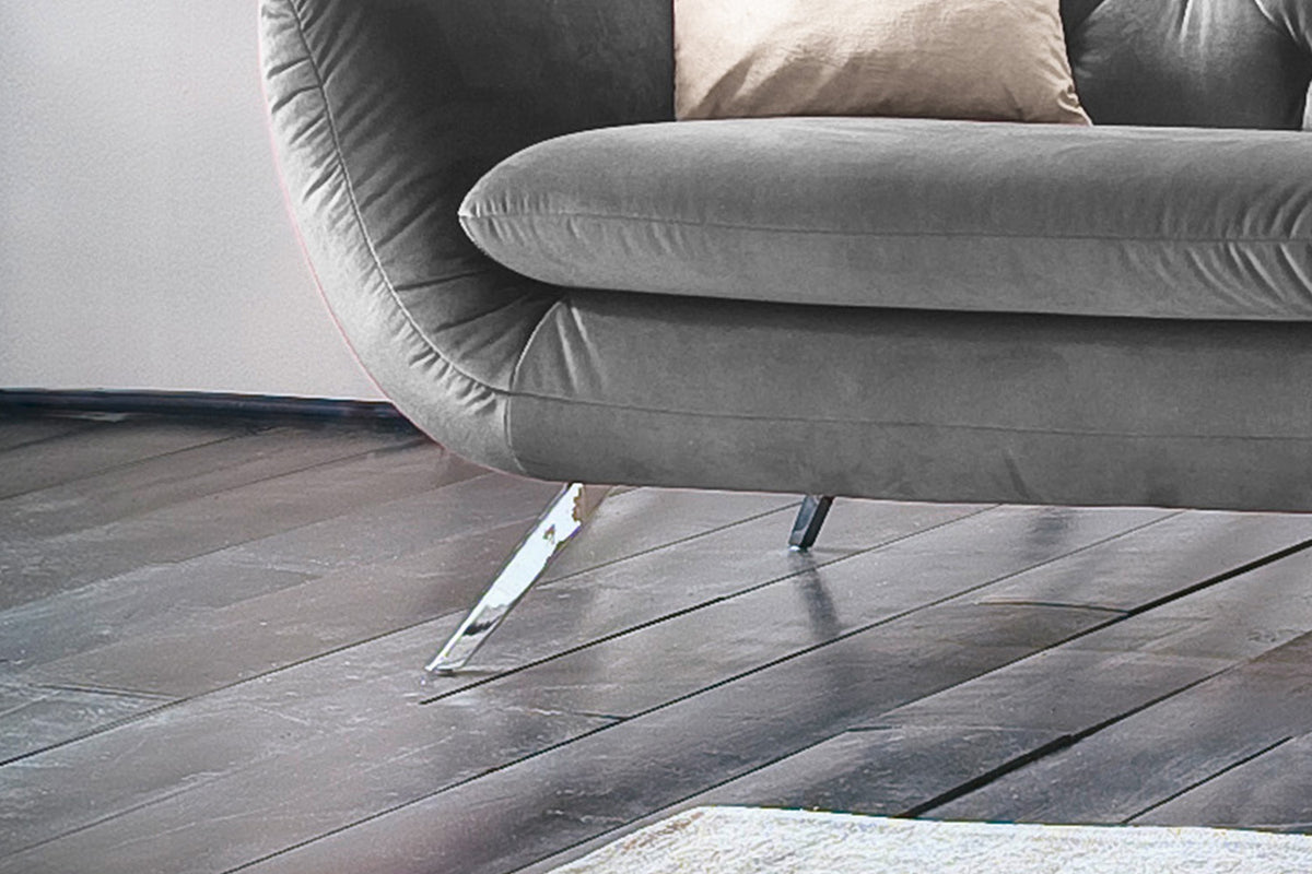 KAWOLA Sofa CHARME Velvet stone
