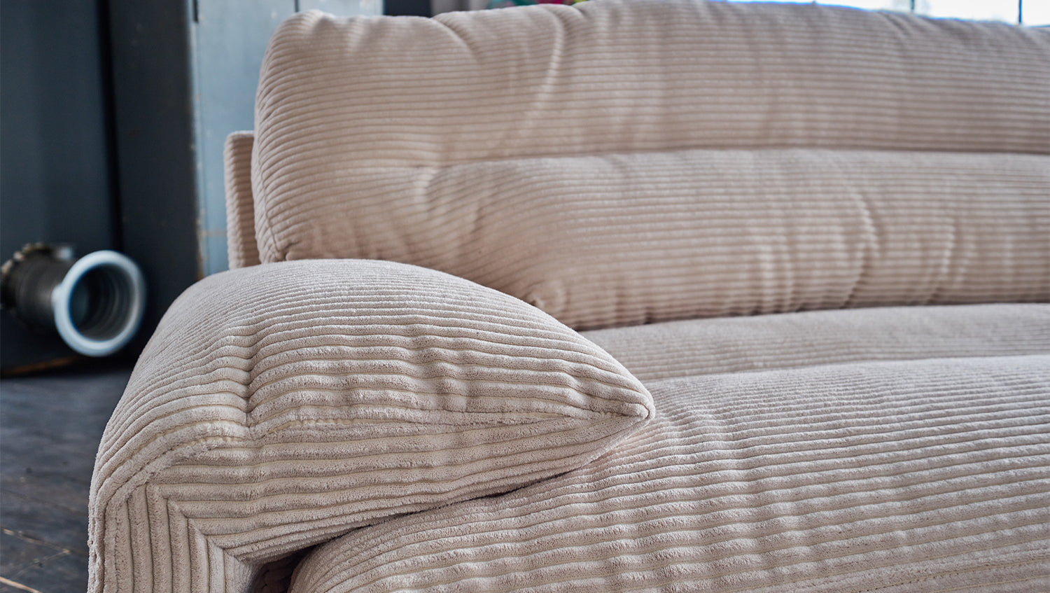 KAWOLA Sofa CINE XXL-Sofa 3-Sitzer Cord braun