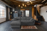 KAWOLA Sofa DAMETO Ecksofa Bettsofa Schlafsofa mit Stauraum Cord grau, Links