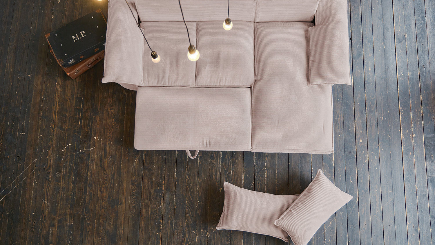 KAWOLA Sofa DAMETO Ecksofa Bettsofa Schlafsofa mit Stauraum Cord rosa