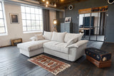 KAWOLA Sofa DAMETO Ecksofa Bettsofa Schlafsofa mit Stauraum Cord weiß