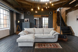 KAWOLA Sofa DAMETO Ecksofa Bettsofa Schlafsofa mit Stauraum Cord weiß, Links