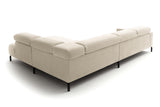 KAWOLA Sofa DELIA Ecksofa Cord cremeweiß