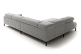 KAWOLA Sofa DELIA Ecksofa Cord hellgrau