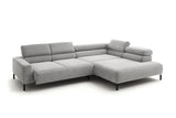 KAWOLA Sofa DELIA Ecksofa Cord hellgrau