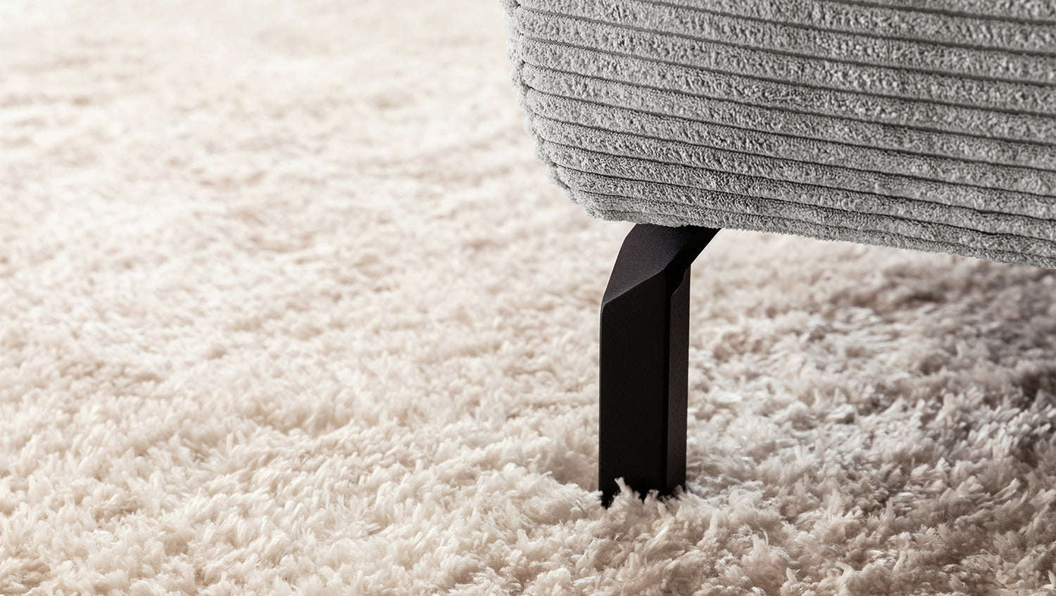 KAWOLA Sofa DELIA Ecksofa Cord hellgrau