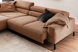 KAWOLA Sofa DELIA Ecksofa Cord rost