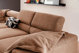 KAWOLA Sofa DELIA Ecksofa Cord rost