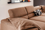 KAWOLA Sofa DELIA Ecksofa Cord rost