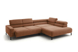 KAWOLA Sofa DELIA Ecksofa Cord rost