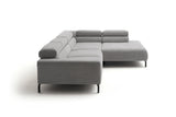 KAWOLA Sofa DELIA Ecksofa Cord steingrau
