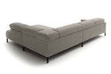 KAWOLA Sofa DELIA Ecksofa Cord steingrau