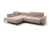 KAWOLA Sofa DELIA Ecksofa Cord taupe