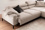 KAWOLA Sofa DELIA Ecksofa Cord taupe