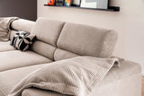 KAWOLA Sofa DELIA Ecksofa Cord taupe
