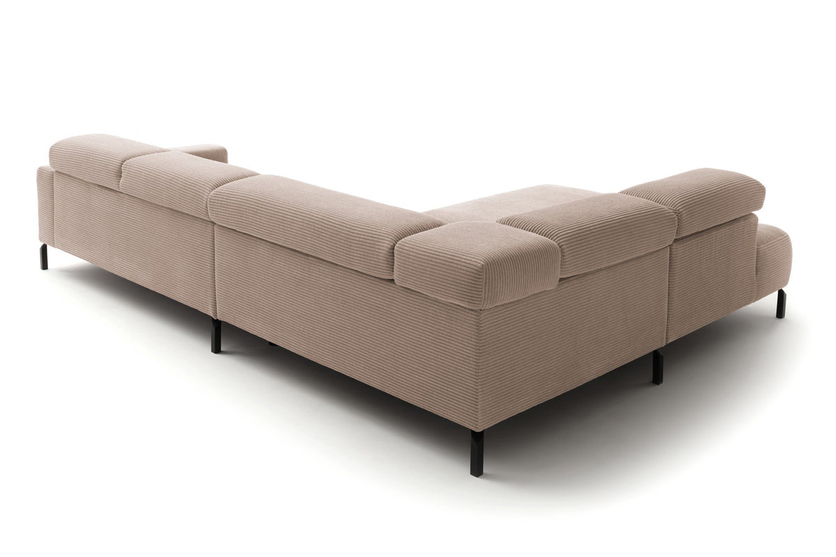 KAWOLA Sofa DELIA Ecksofa Cord taupe