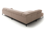 KAWOLA Sofa DELIA Ecksofa Cord taupe