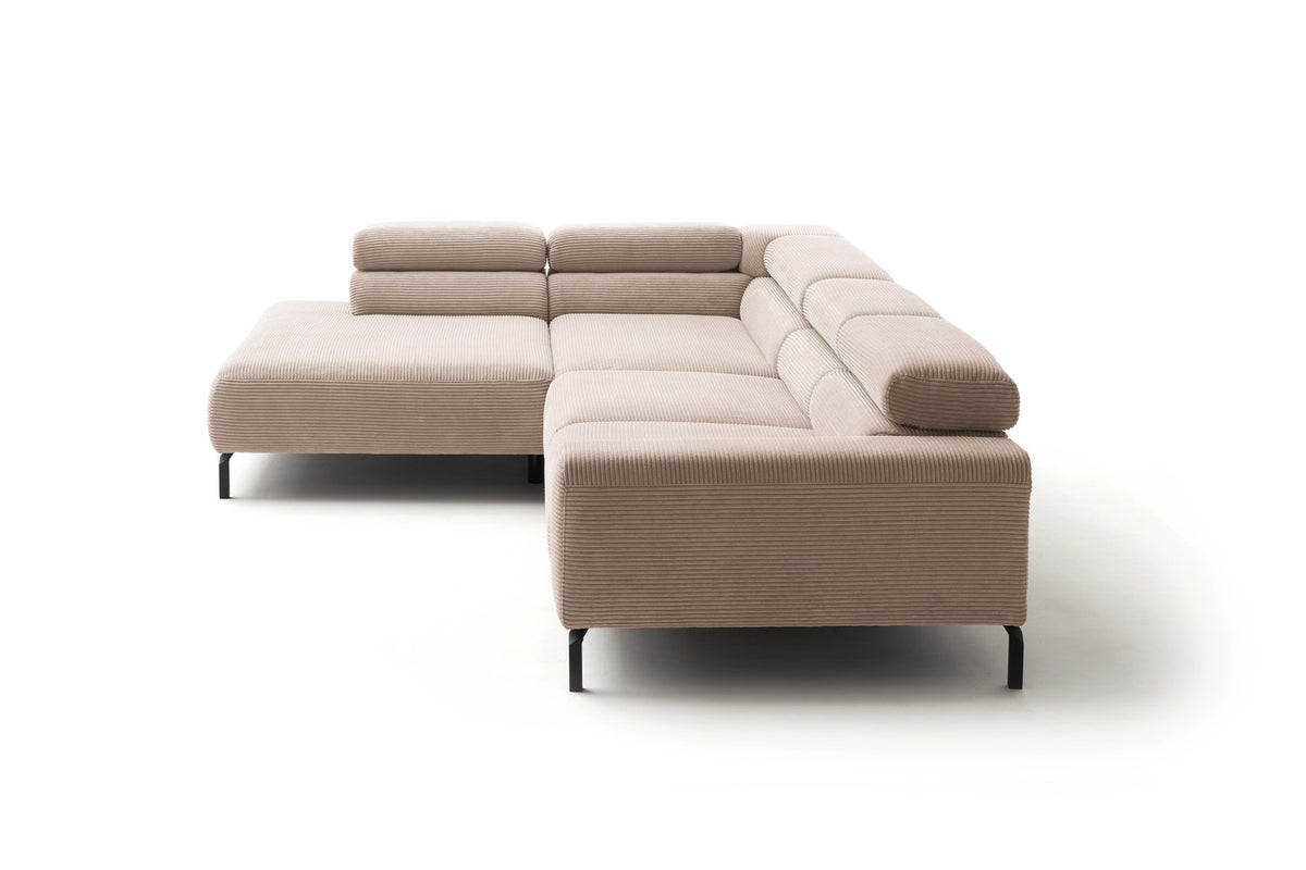 KAWOLA Sofa DELIA Ecksofa Cord taupe