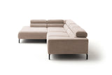 KAWOLA Sofa DELIA Ecksofa Cord taupe