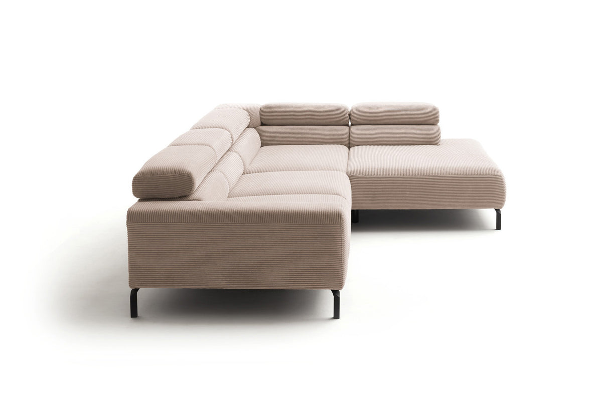 KAWOLA Sofa DELIA Ecksofa Cord taupe