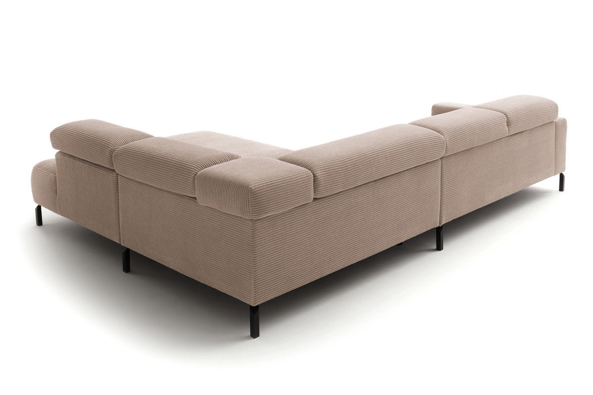 KAWOLA Sofa DELIA Ecksofa Cord taupe
