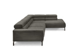 KAWOLA Sofa DELIA Ecksofa Feincord anthrazit
